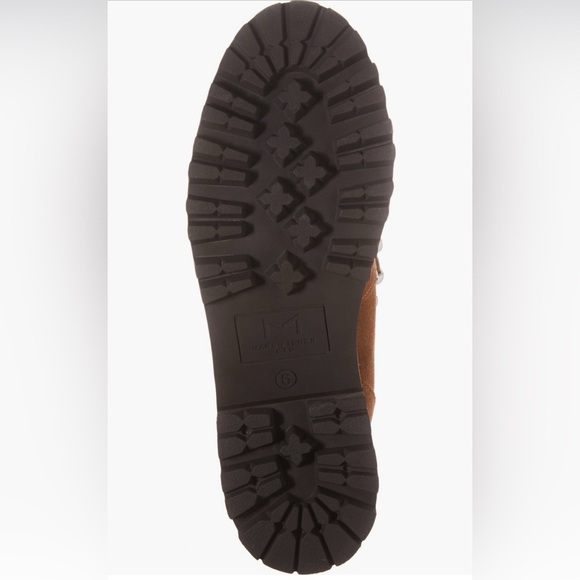 NWT Marc Fisher Shearling Tan Combat Boot Size 8.5 - Picture 5 of 6